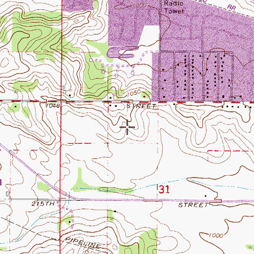 Topographic Map of Lakeville South High School, MN