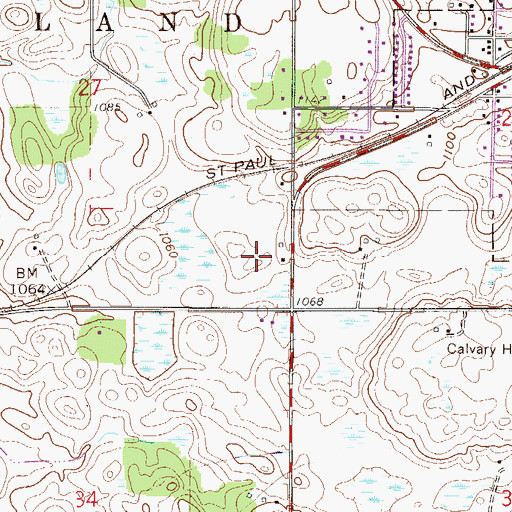 Topographic Map of Lonsdale Elementary School, MN