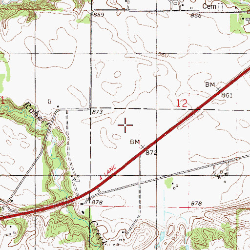 Topographic Map of Oak Crest Elementary School, MN