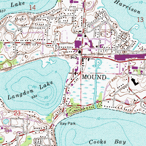 Topographic Map of Our Lady of the Lake School, MN