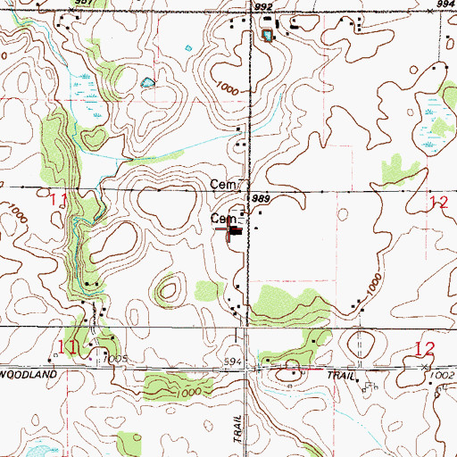 Topographic Map of Salem Lutheran School, MN