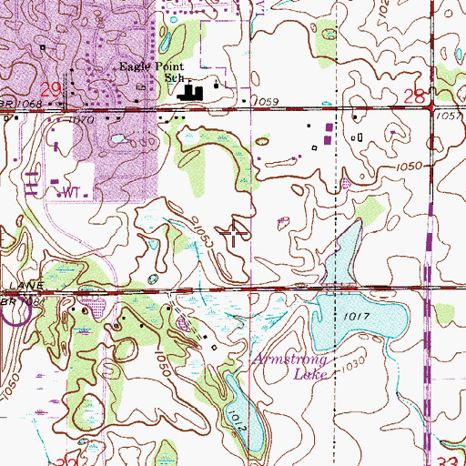 Topographic Map of Skyview Community School, MN