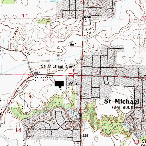 Topographic Map of Knights Academy - Alternative High School, MN