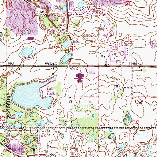 Topographic Map of Bailey Elementary School, MN