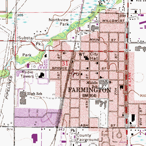 Topographic Map of Intermediate School District 917 - IDEA Farmington Campus, MN