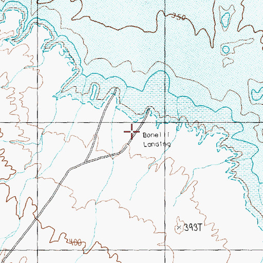 Topographic Map of Bonelli Landing, AZ