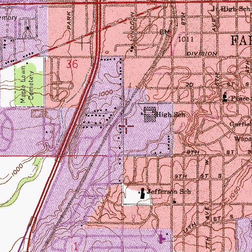 Topographic Map of South Central College - Faribault Campus, MN