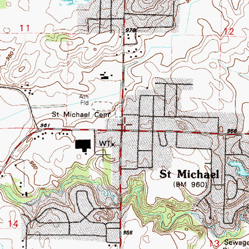 Topographic Map of Saint Michael Catholic School, MN