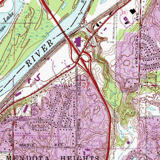 Topographic Map of Children's Country Day School, MN