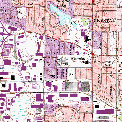 Topographic Map of Hosterman Education Center, MN