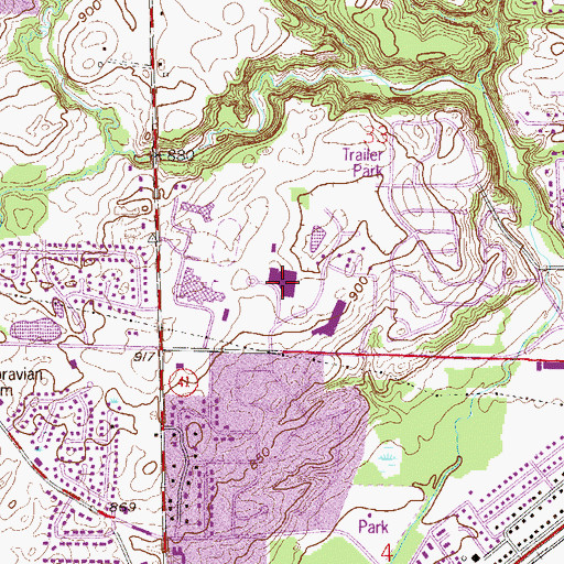 Topographic Map of Chaska Middle School East, MN