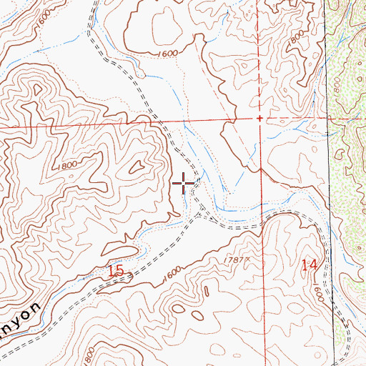 Topographic Map of Hay Canyon, CA