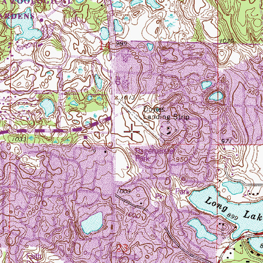 Topographic Map of Falcon Ridge Middle School, MN