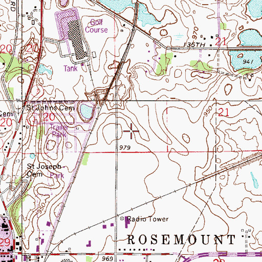 Topographic Map of Saint Joseph School, MN