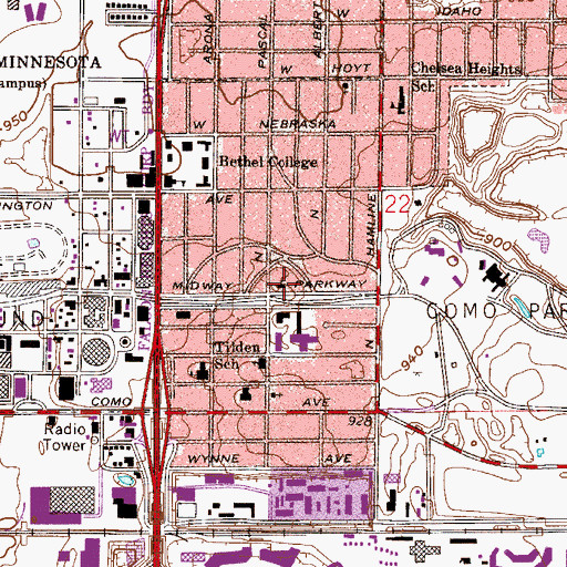 Topographic Map of Holy Childhood School, MN