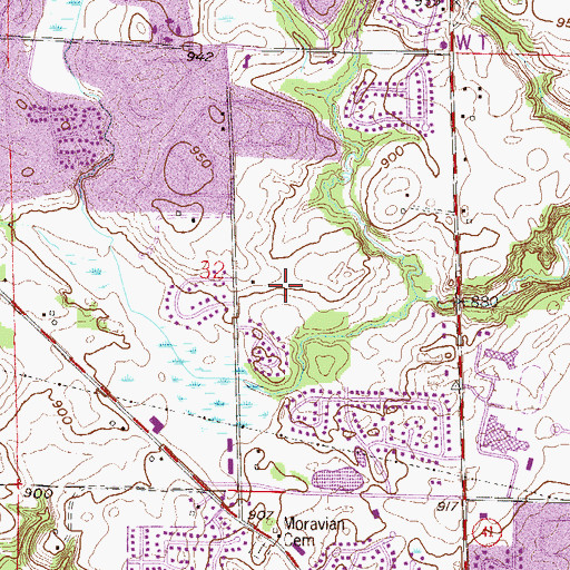 Topographic Map of Southwest Christian High School, MN