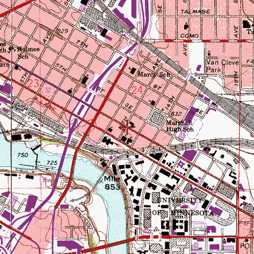 Topographic Map of Heart of the Earth Charter School, MN