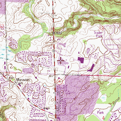 Topographic Map of Chaska Middle School West, MN