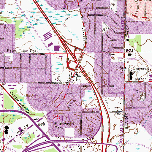 Topographic Map of Cross of Christ Lutheran School, MN