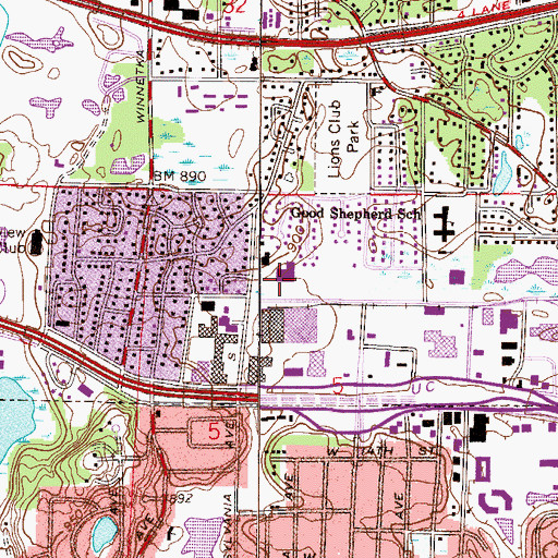 Topographic Map of Golden Valley Alternative Learning Center, MN