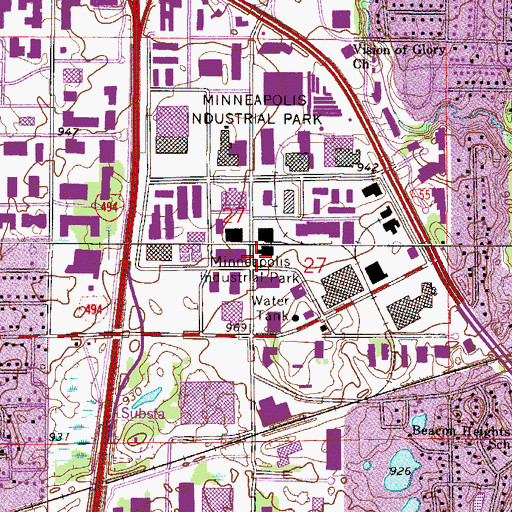 Topographic Map of Ex - Is Alternative Learning Center, MN