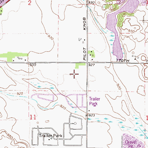 Topographic Map of North Trail Elementary School, MN