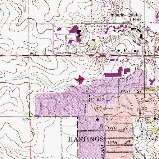 Topographic Map of Crista McAuliffe Elementary School, MN