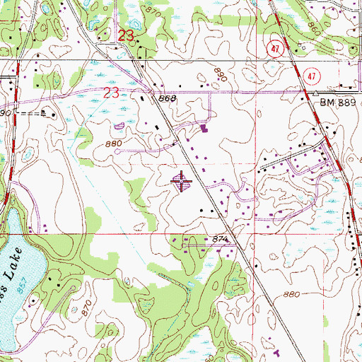 Topographic Map of Ramsey Elementary School, MN