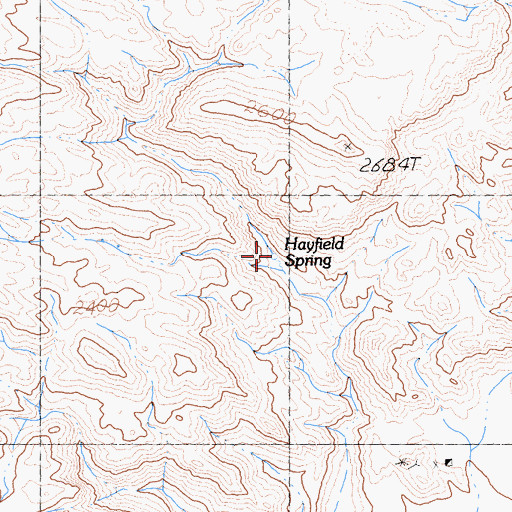 Topographic Map of Hayfield Spring, CA