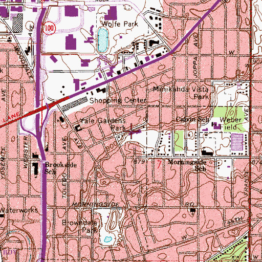 Topographic Map of Susan Lindgren Elementary School, MN
