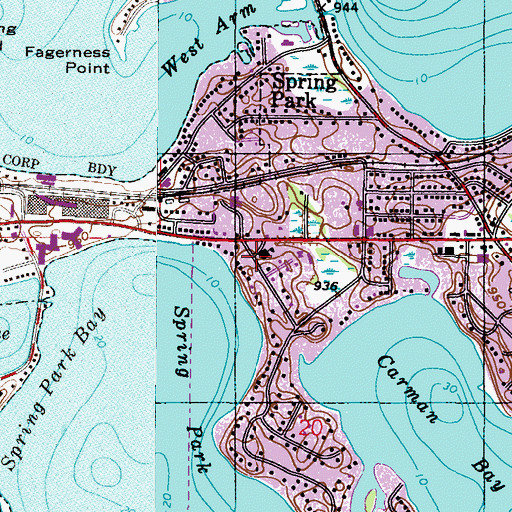 Topographic Map of Calvary Memorial Christian School, MN