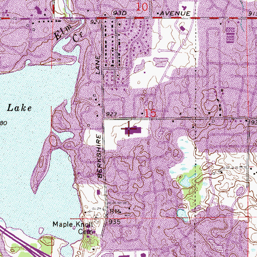 Topographic Map of Rice Lake Elementary School, MN