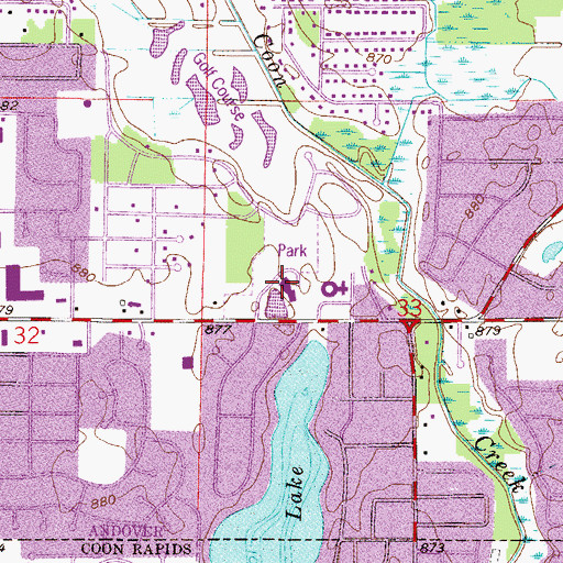 Topographic Map of Legacy Christian Academy, MN