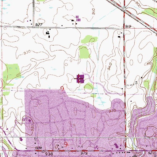Topographic Map of Fernbrook Elementary School, MN