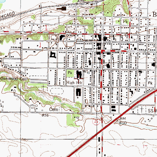Topographic Map of Minnesota River Valley Special Education Cooperative, MN