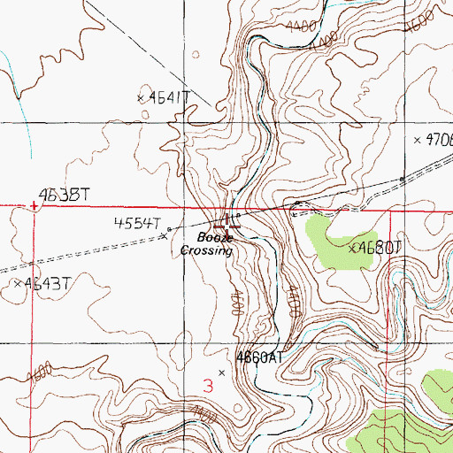Topographic Map of Booze Crossing, AZ