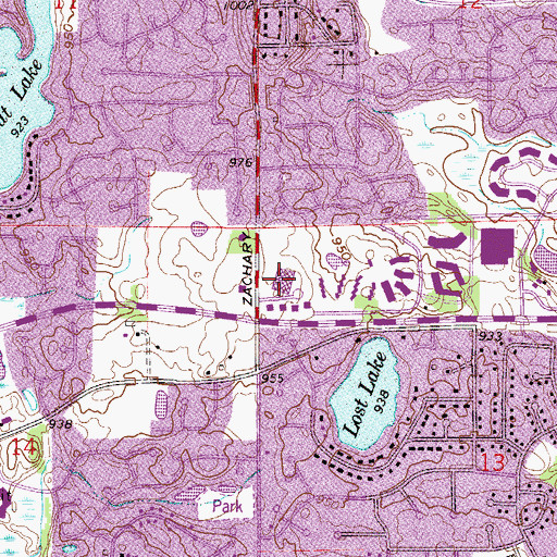 Topographic Map of Zachary Lane Elementary School, MN