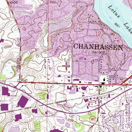 Topographic Map of Chanhassen Elementary School, MN