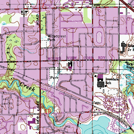 Topographic Map of Sunnyside Elementary School, MN