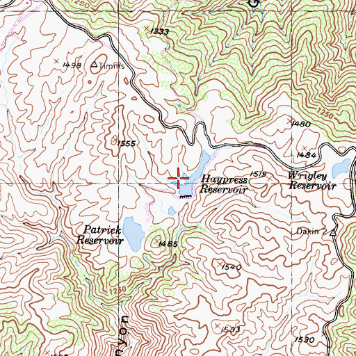Topographic Map of Haypress Reservoir, CA