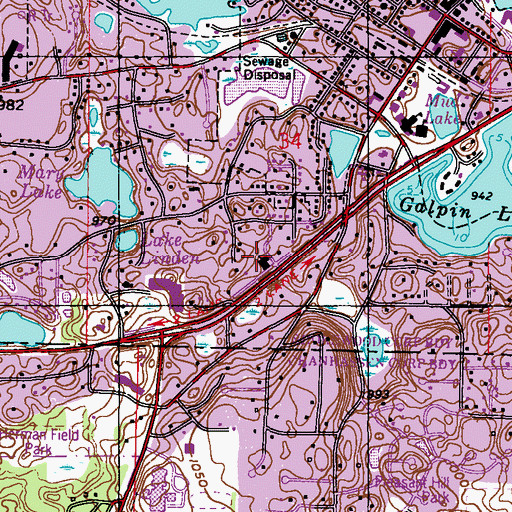 Topographic Map of Our Savior Lutheran School, MN