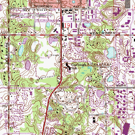 Topographic Map of Garlough Environmental Magnet School, MN