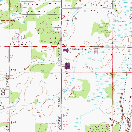 Topographic Map of Columbus Elementary School, MN