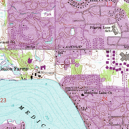 Topographic Map of Robbinsdale Armstrong High School, MN