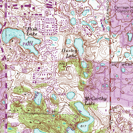 Topographic Map of Glacier Hills Elementary School, MN