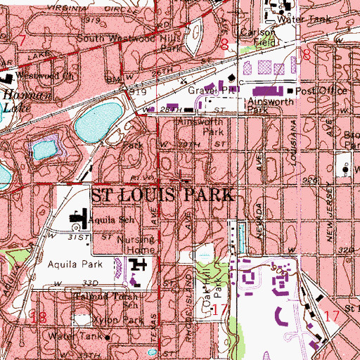 Topographic Map of Timothy Lutheran School, MN