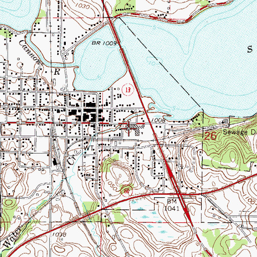 Topographic Map of Waterville Elementary School, MN