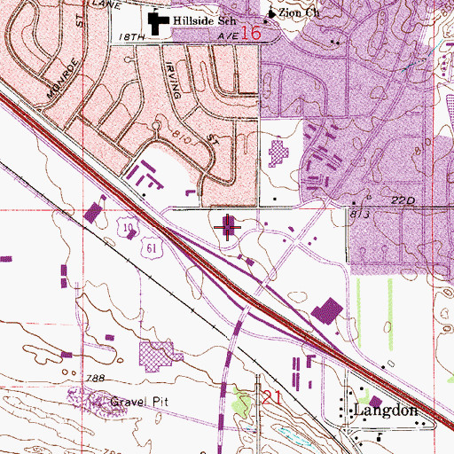 Topographic Map of South Washington County Alternative Learning Center, MN