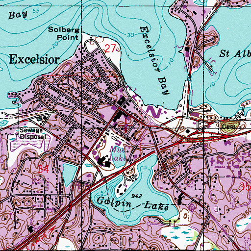 Topographic Map of Spring Hill School, MN