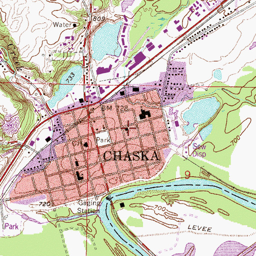 Topographic Map of Saint John's Lutheran School, MN